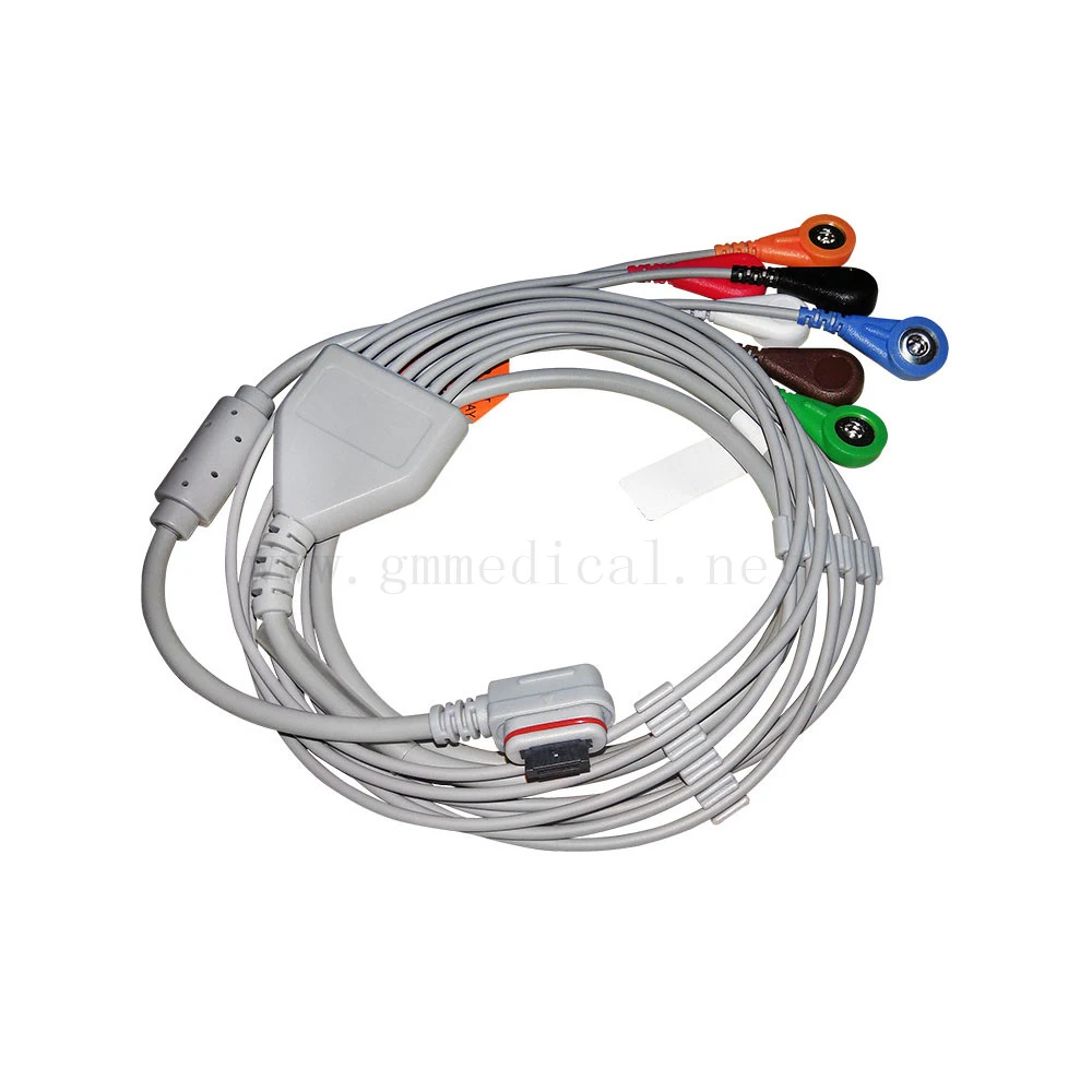 2008594-004 Ge Seer Light Holter Cable / Leadwires, 3-канальний (7-Ld), Ага