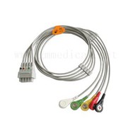 GE Marquette Multi-link Leadwire, 5-Lead, Snap, IEC, 29in (76cm) та VS 2PIN